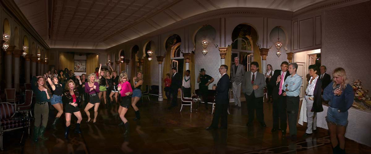 Jeffrey Epstein and Ghislaine Maxwell attend a Donald Trump Party at Mar-a-Lago